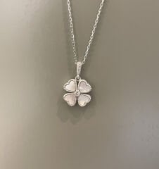 Yonca Gümüş Kolye(Sedefli)