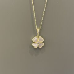 Yonca Gümüş Kolye(Sedefli) 2