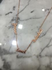 İsimli Gümüş Kolye Üçlü