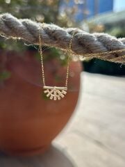 Yelpaze Gümüş Kolye