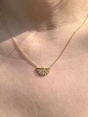 Yelpaze Gümüş Kolye