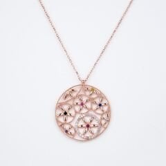 Yaşam Çiçeği Renkli Kolye