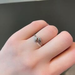 Yaprak Gümüş Yüzük