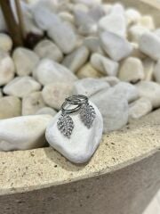 Yaprak Gümüş Küpe