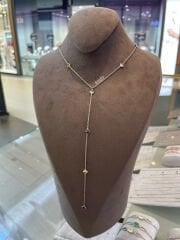 Y Gümüş Kolye Kare Kesim