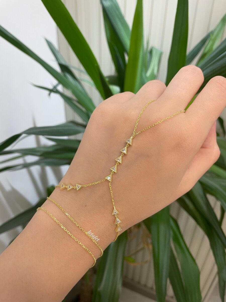 Üçgen Sıralı Gümüş Şahmeran Gold