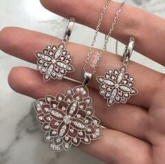 Türk Motifi Set Beyaz