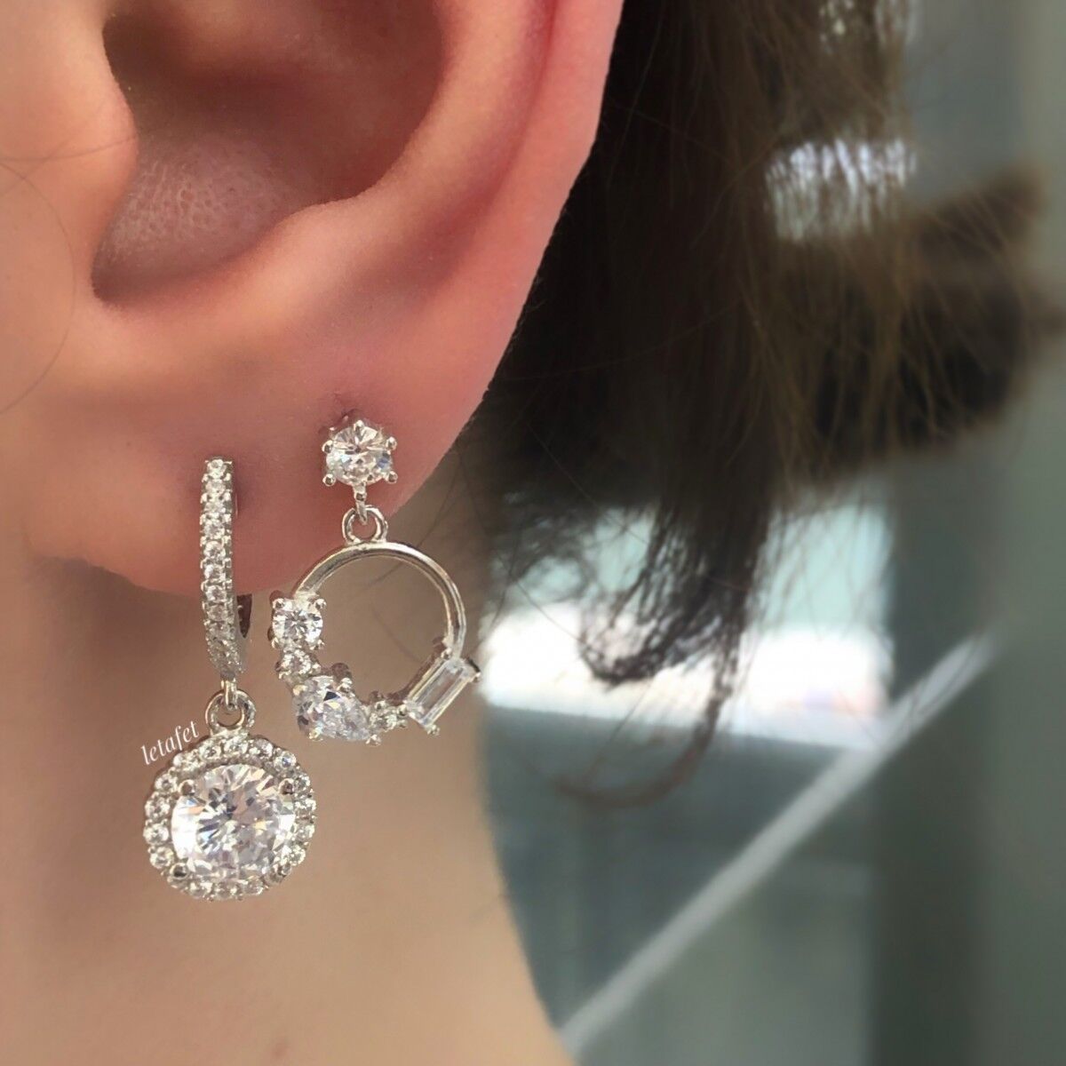 Tektaş Yuvarlak Kesim Küpe