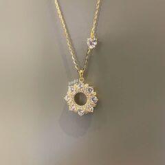 Tasarım Çember Gümüş Kolye