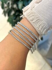 Su Yolu İthal Gümüş Bileklik 2 Milim