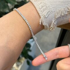 Su Yolu İthal Gümüş Bileklik 3 Milim