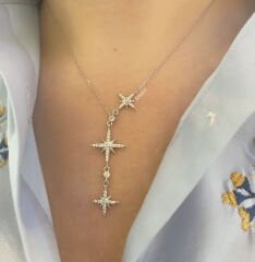 Kuzey Yıldızı Gümüş Kolye Yeni Seri