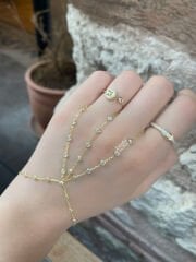 Çift Parmak Taşlı Gümüş Şahmeran