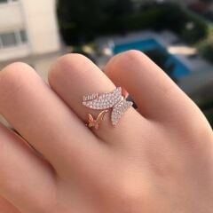 Kelebek Gümüş Yüzük