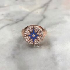 Kuzey Yıldızı Mineli Serçe Parmak Yüzüğü