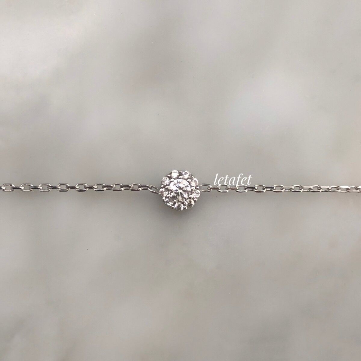 Minimal Beyaz Tektaş Bileklik