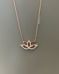 Lotus Gümüş Kolye Yeni Sezon