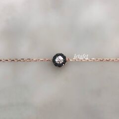 Minimal Siyah Taşlı Bileklik