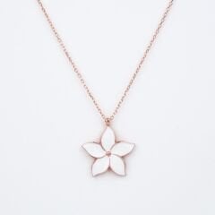 Nilüfer Çiçeği Gümüş Kolye