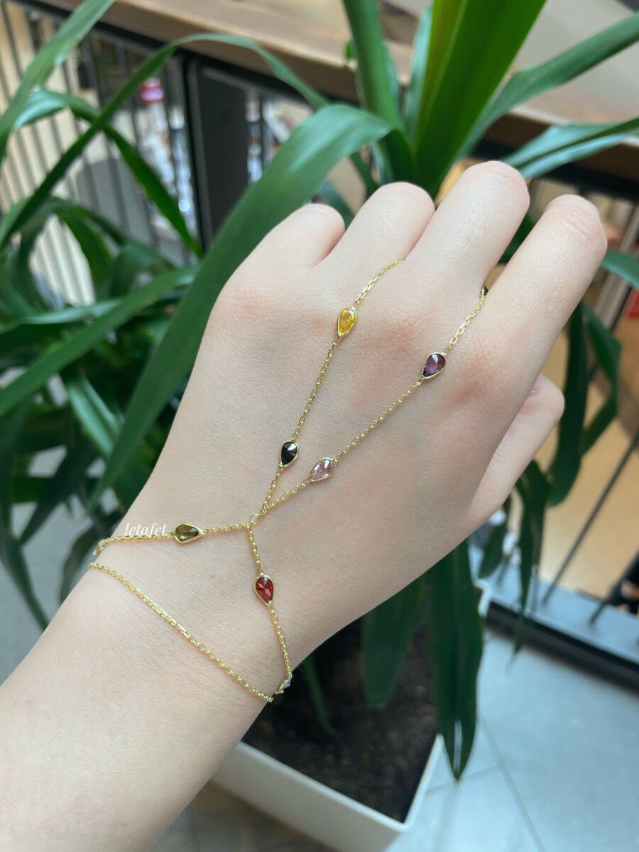 Renkli Taşlı Gümüş Şahmeran