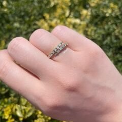 Baget Geçişli Gümüş Yüzük