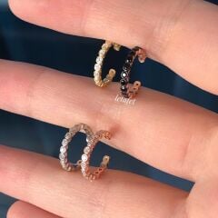 Sıvama Kıkırdak Küpe Beyaz