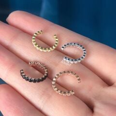 Sıvama Kıkırdak Küpe Beyaz