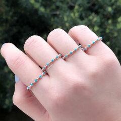 Tamtur Toplu Turkuaz Yüzük