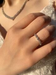 Taşlı Gümüş Gerdanlık Set