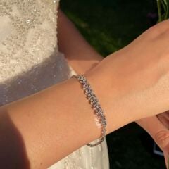 Taşlı Gümüş Gerdanlık Set