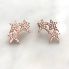 Üçlü Yıldız Küpe