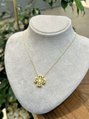 Yonca Gümüş Kolye Yeni Model